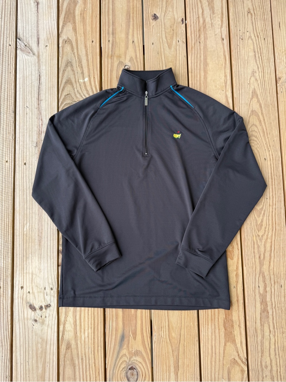 Masters Tech 1/4 Zip Performance Pullover Men’s Medium Black Golf Stretch